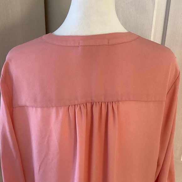 Everleigh Dusty Peach V-Neck Blouse MP - Picture 4 of 12